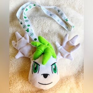 Pokémon  Center Pocket Monster Shaymin Sky Form Plush 5” Coin Purse Neck Strap